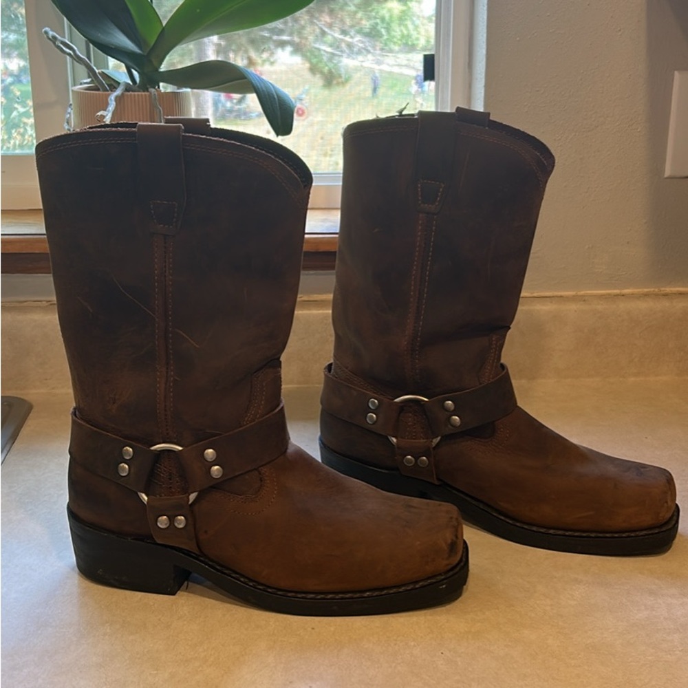 Men's Western Brown Leather Boots